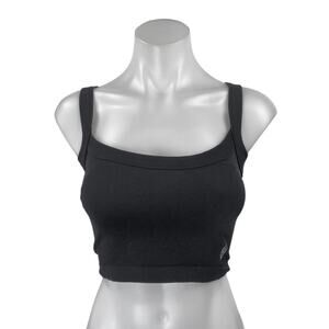 Free People Movement Black Sleeveless Knit Cami Camisole Tank Crop Top Size XS